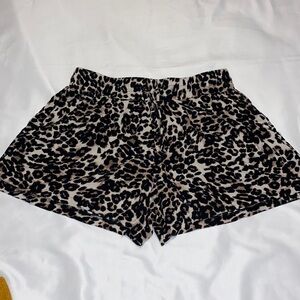 Relaxed Fit Cheetah Print Shorts